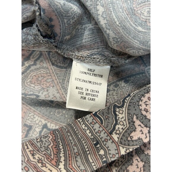 And The Why Kimono Size 2X Paisley Open Front Long Sleeve Sheer - Picture 8 of 8